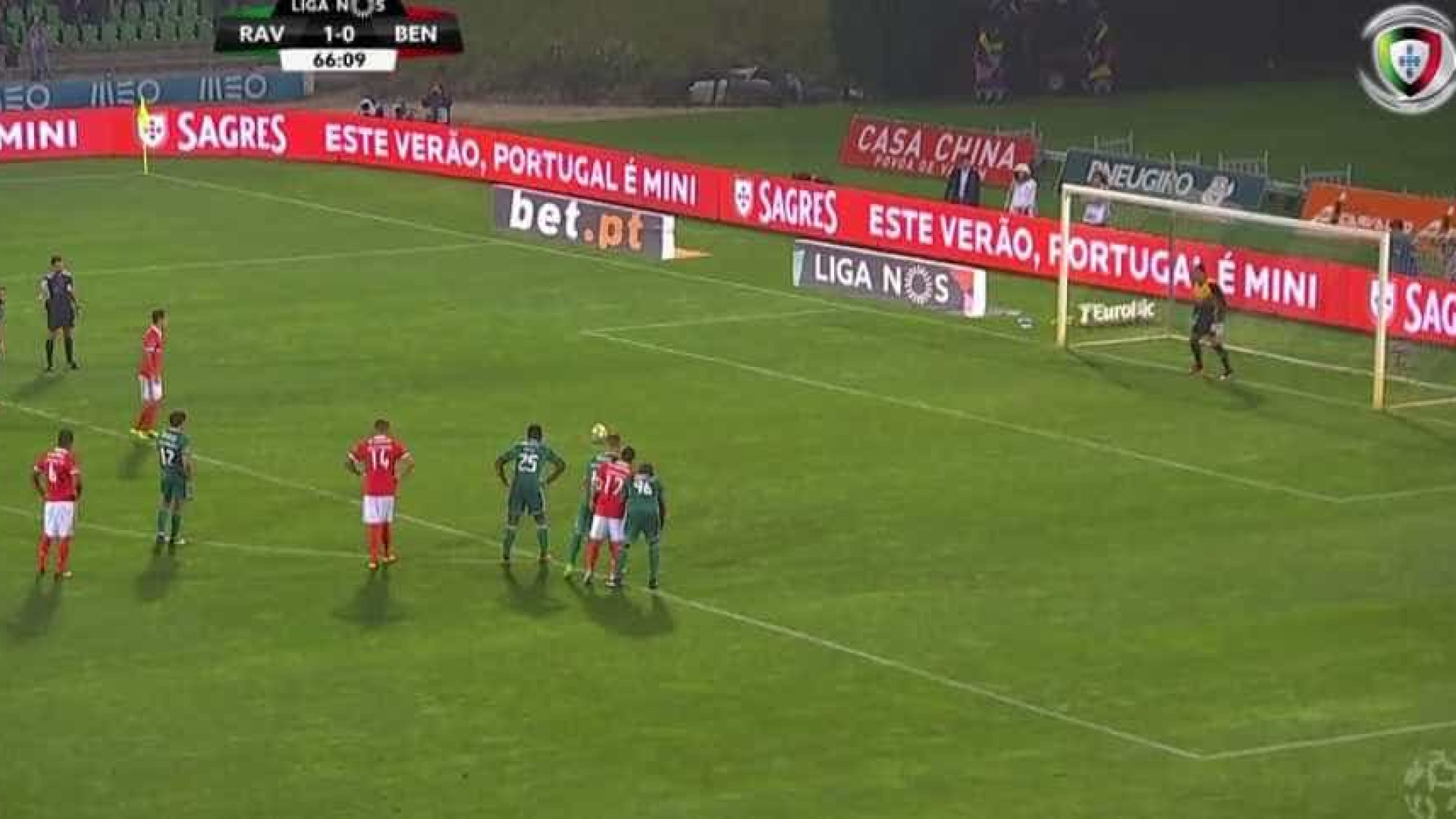 Grande penalidade de Jonas restabelece o empate em Vila do Conde