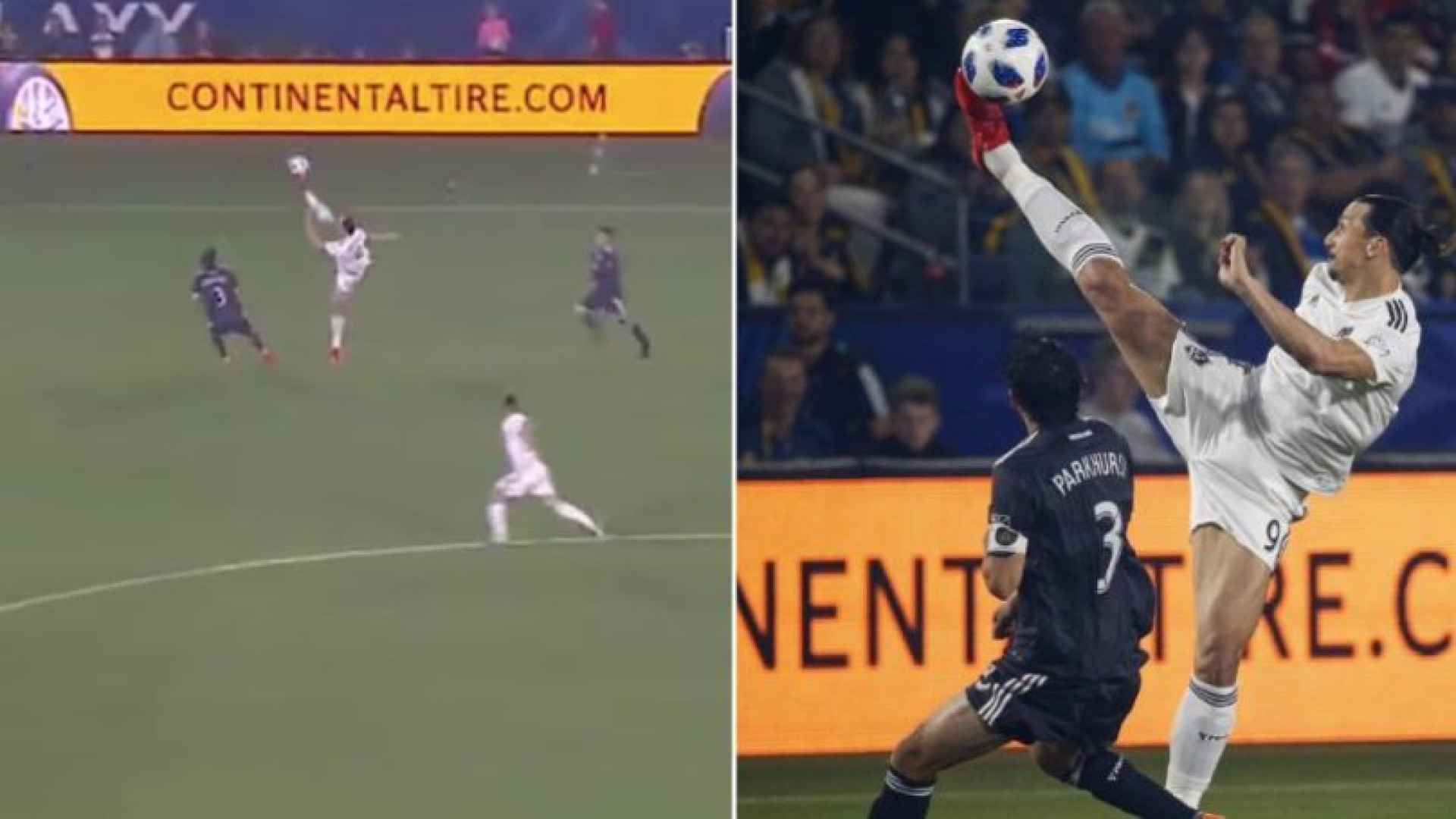 Um passe por cima da cabeça que surpreendeu todos. Só mesmo Ibrahimovic