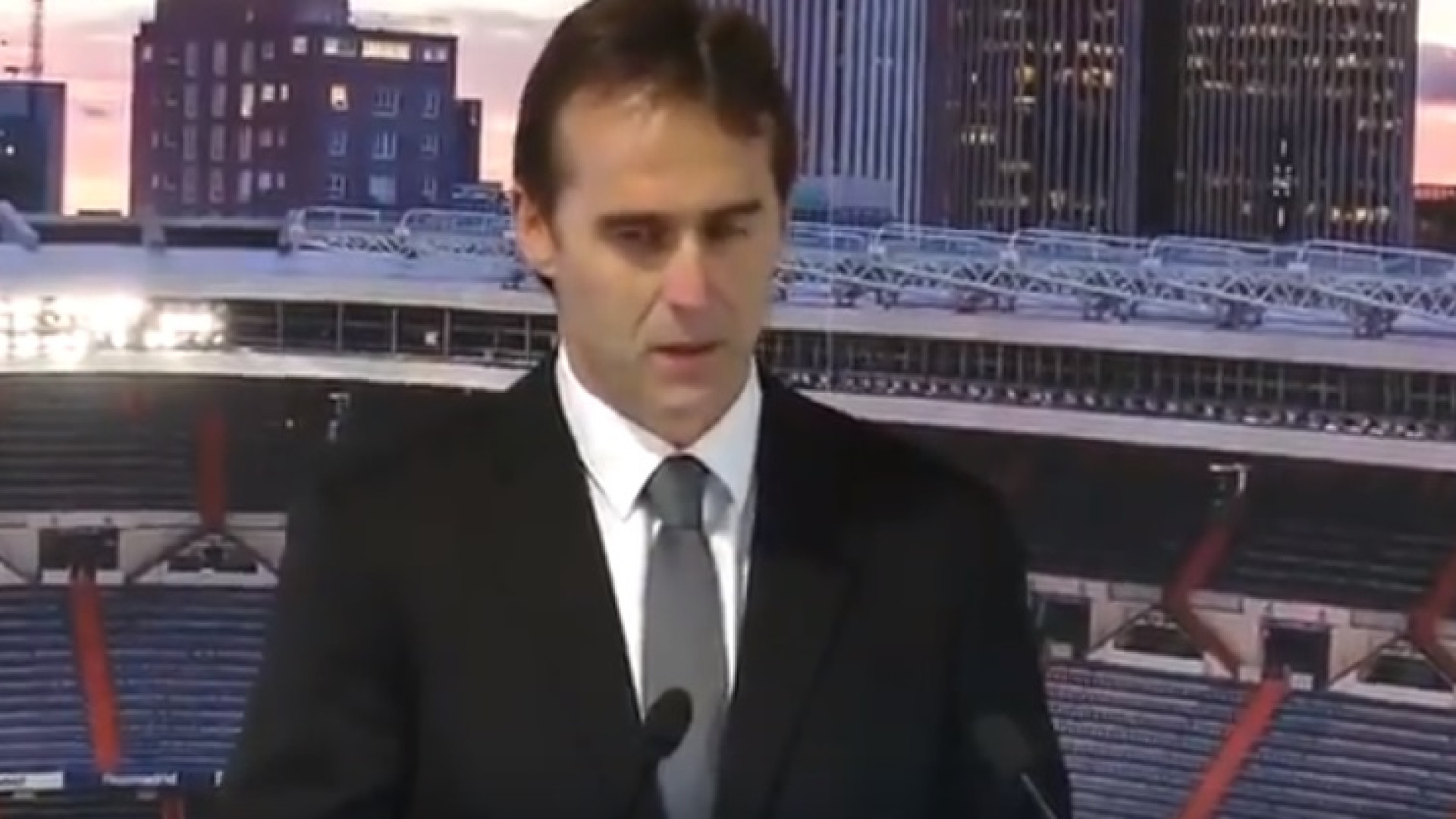 As lágrimas de Lopetegui na apresentação pelo Real Madrid