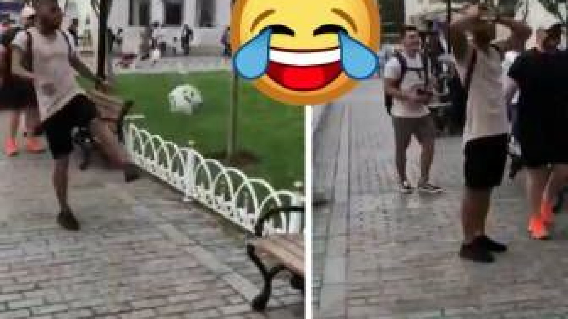 Rafinha tentou devolver bola a estas crianças mas não correu bem