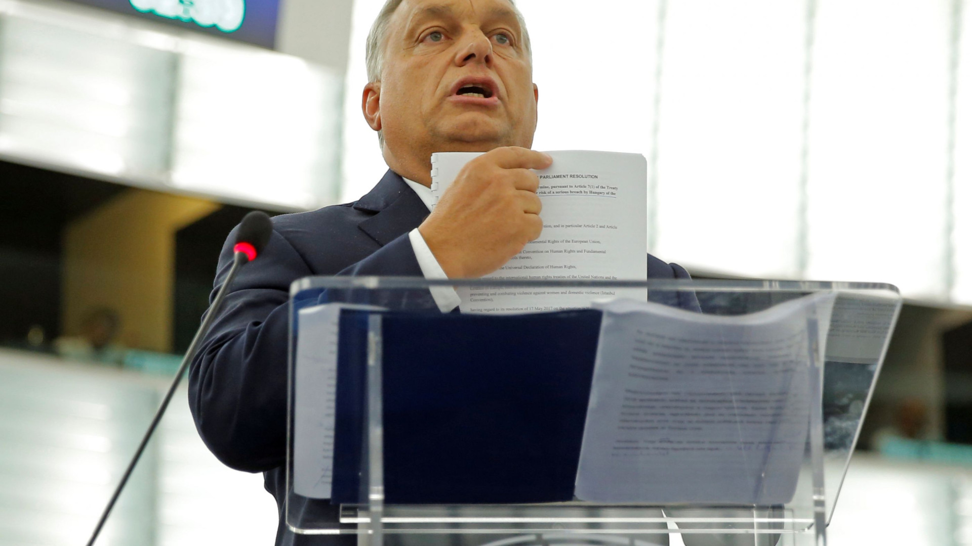 "Não existe perigo" para a Hungria com voto do Parlamento Europeu