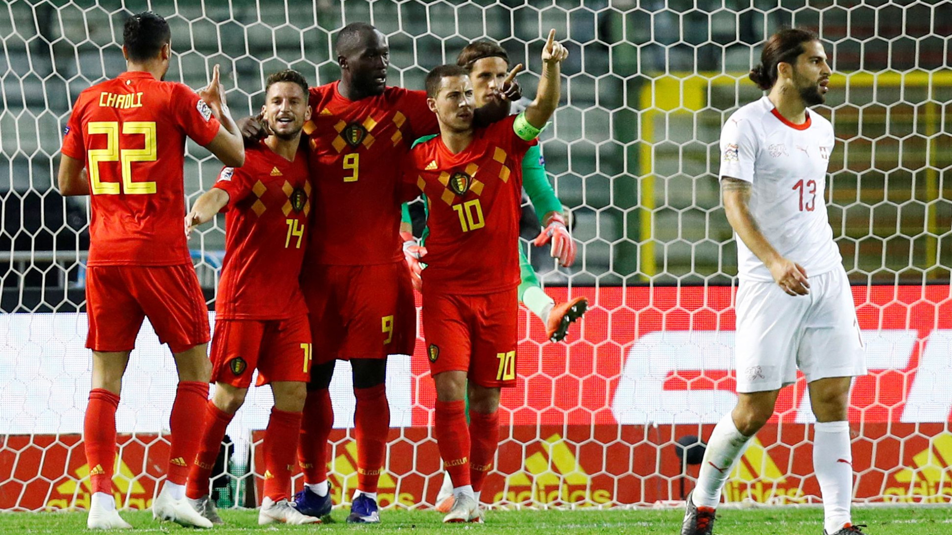Lukaku brilha na vitória da Bélgica sobre a Suíça