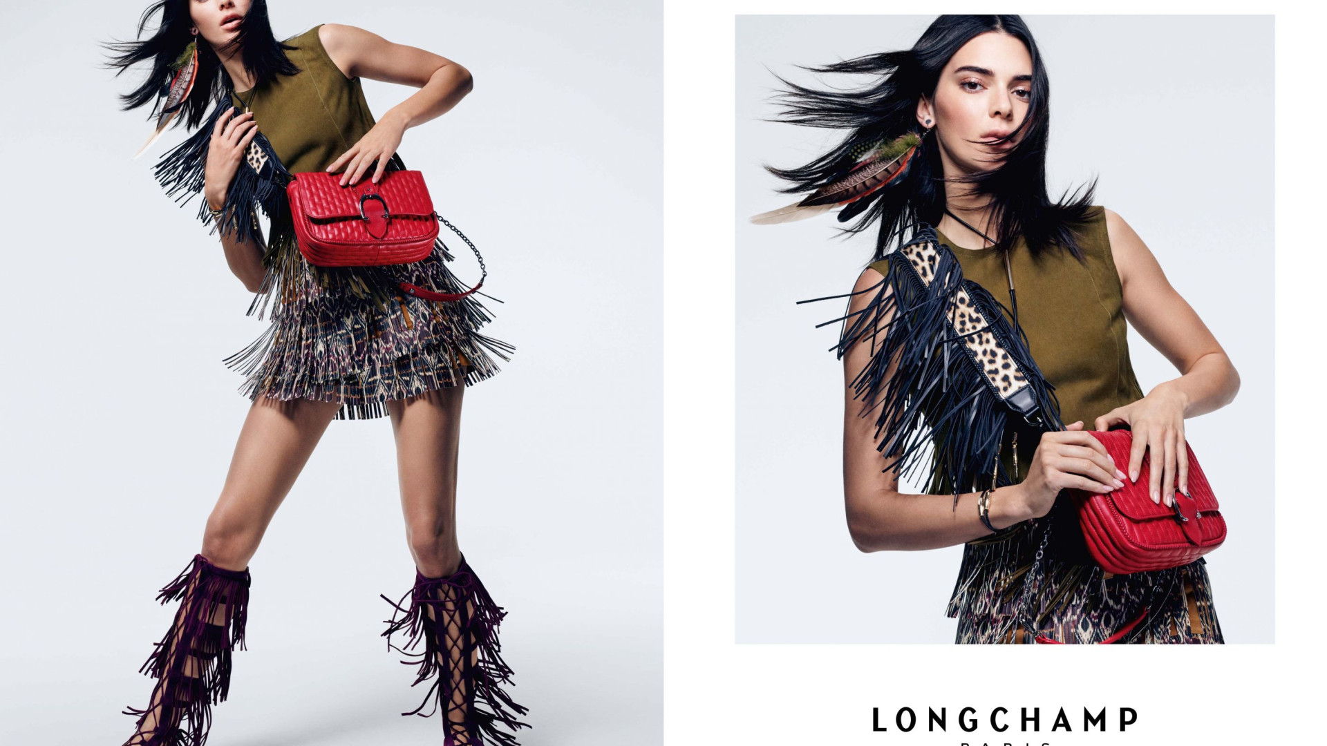 Kendall Jenner e o glamour dos anos 70 na nova campanha da Longchamp