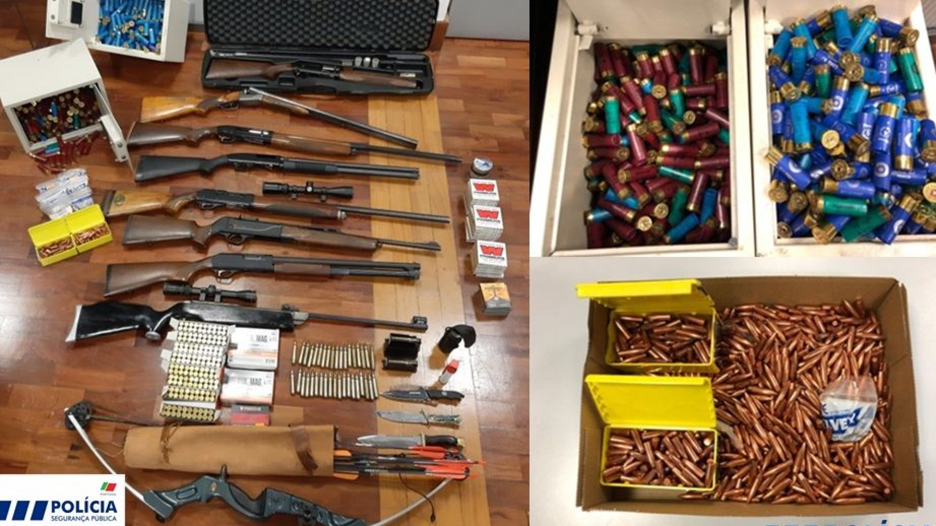 Suspeito de violência doméstica tinha arsenal, incluindo arco e flechas