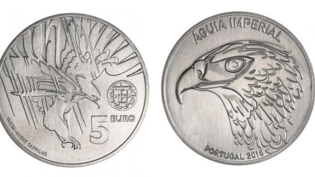 Banco de Portugal lança moeda de coleção com águia na face
