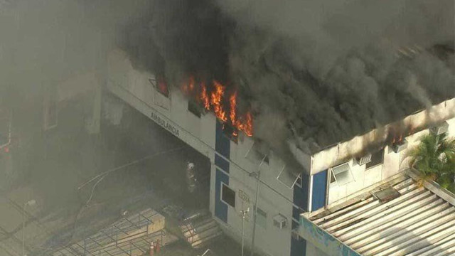 Deflagra incêndio em hospital municipal do Rio de Janeiro