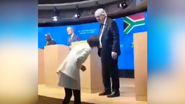 Juncker abandona conferência ao perceber que tem sapatos de cor diferente