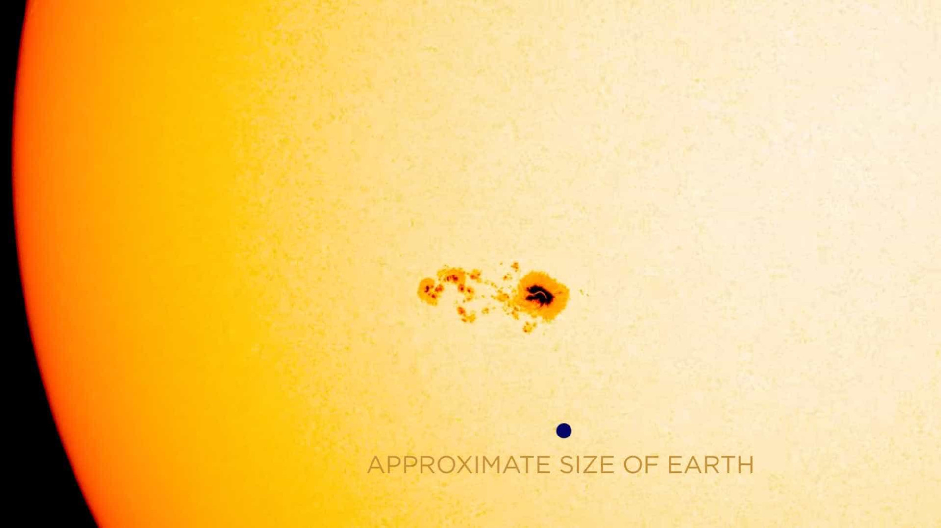 Sol apresenta uma mancha do tamanho da Terra