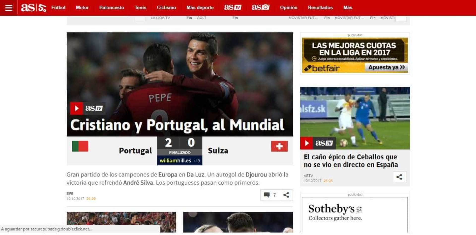 Veja o que se disse além fronteiras sobre o triunfo português