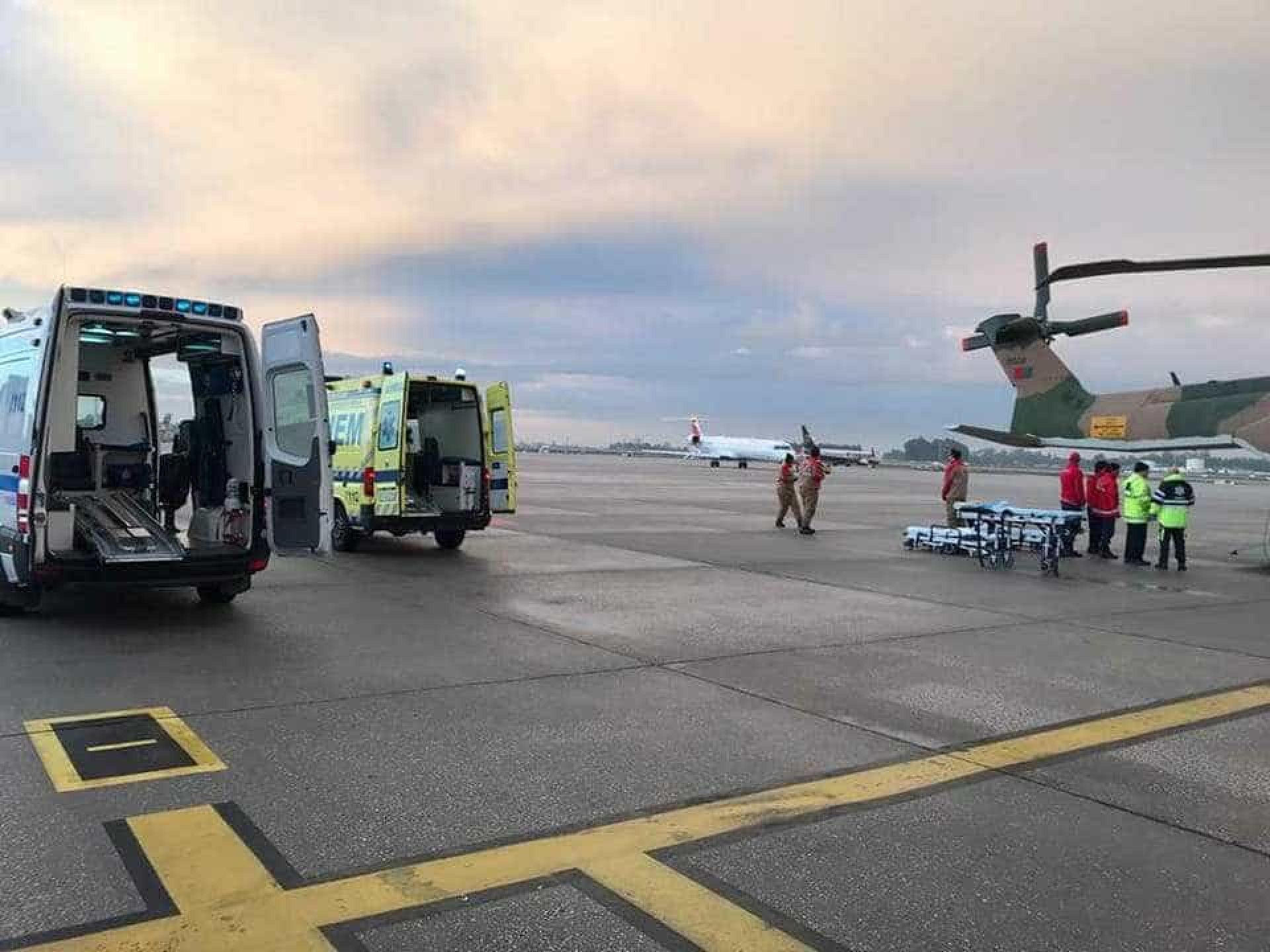 As imagens do resgate dos feridos de Tondela pela Força Aérea