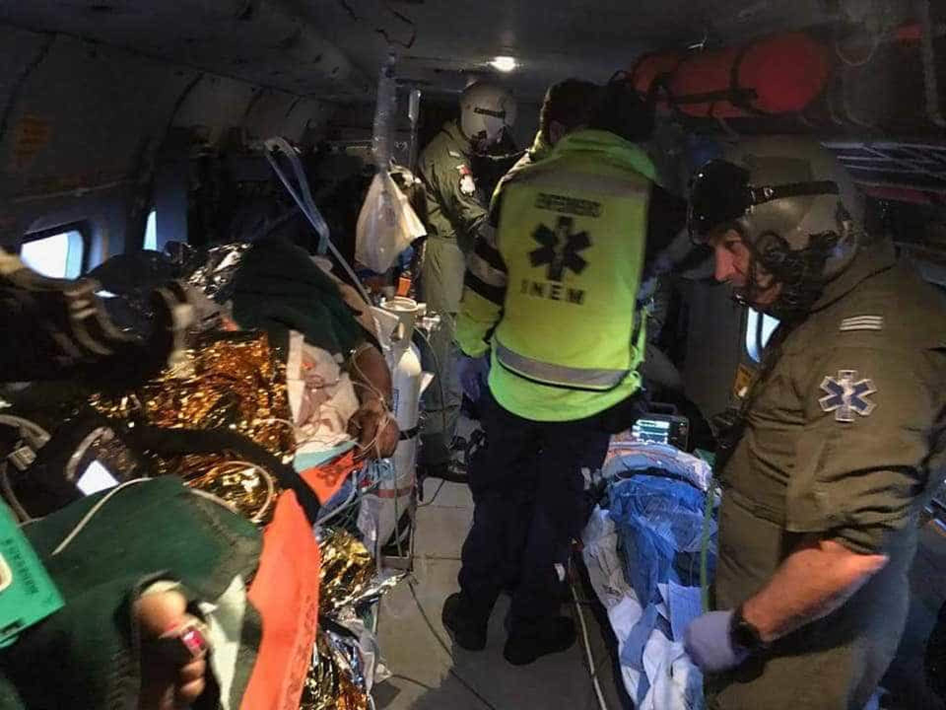 As imagens do resgate dos feridos de Tondela pela Força Aérea