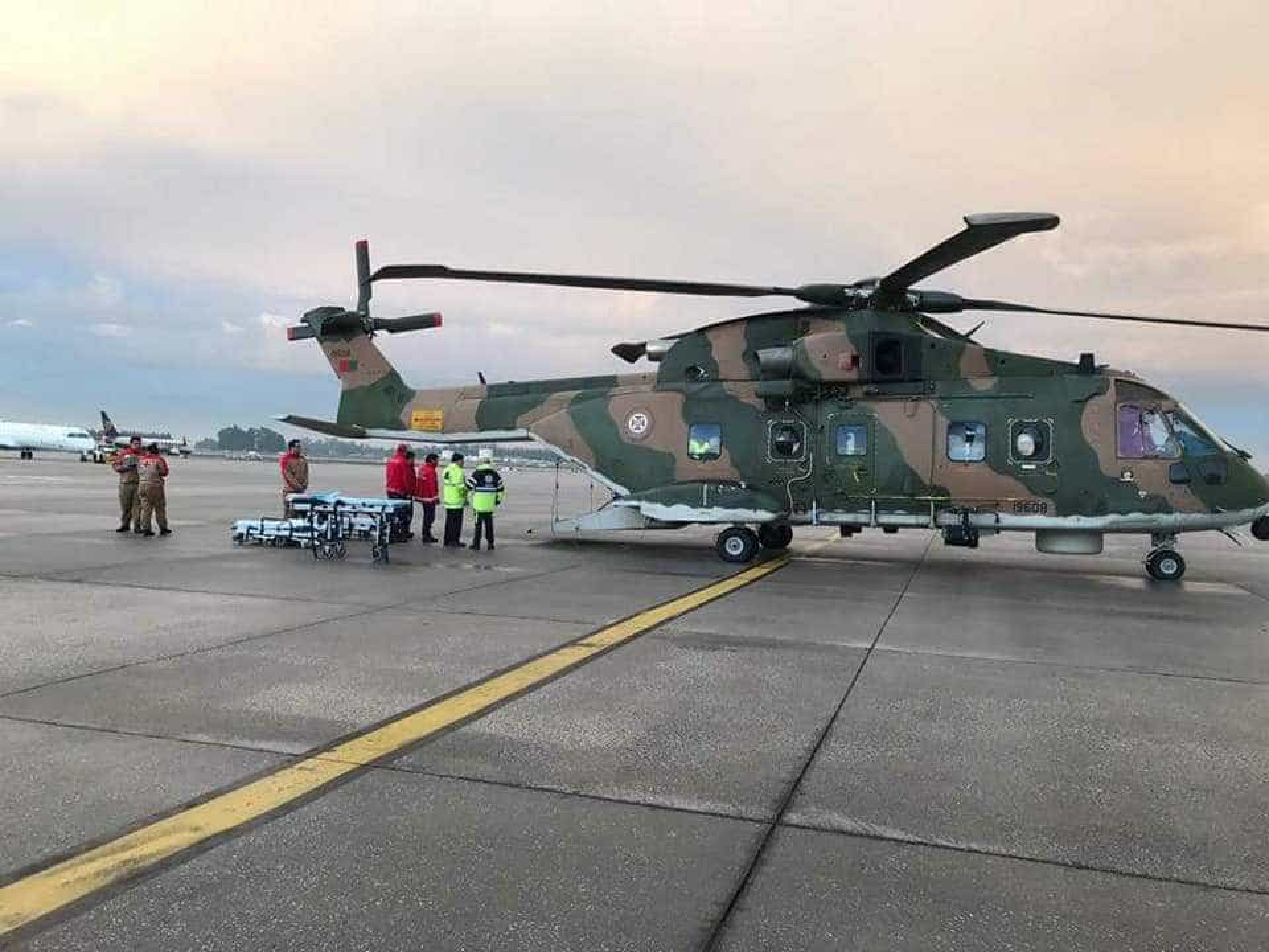 As imagens do resgate dos feridos de Tondela pela Força Aérea