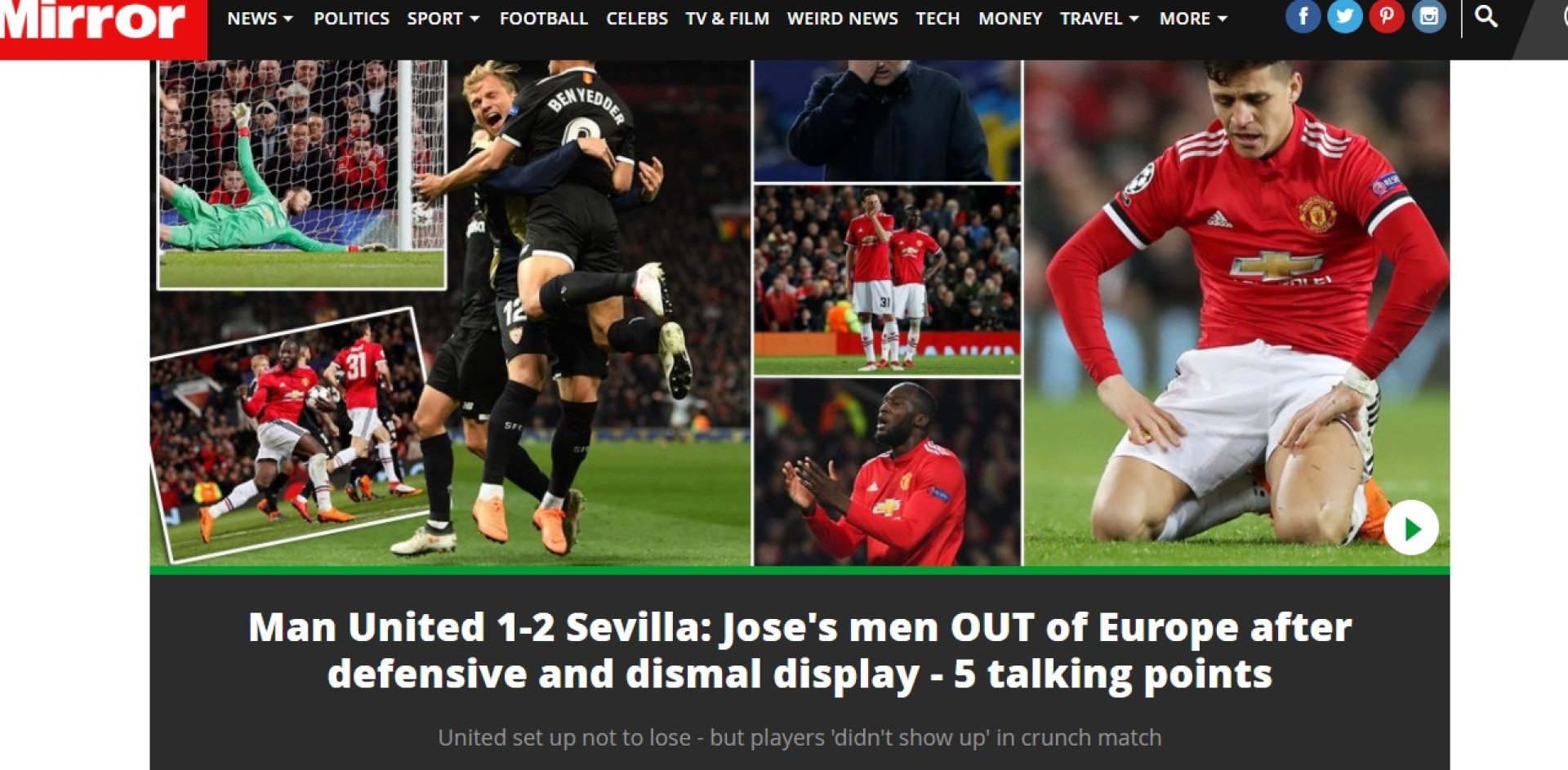 Imprensa inglesa arrasa United e Mourinho: "Lamentável" e "desatroso"