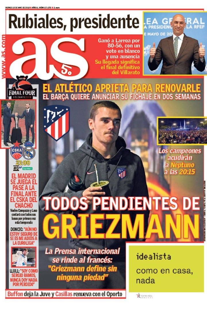 Imprensa internacional: As despedidas de Buffon e Griezmann