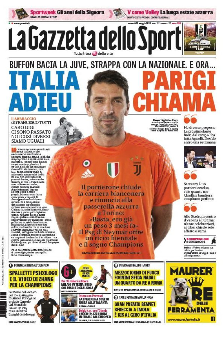 Imprensa internacional: As despedidas de Buffon e Griezmann