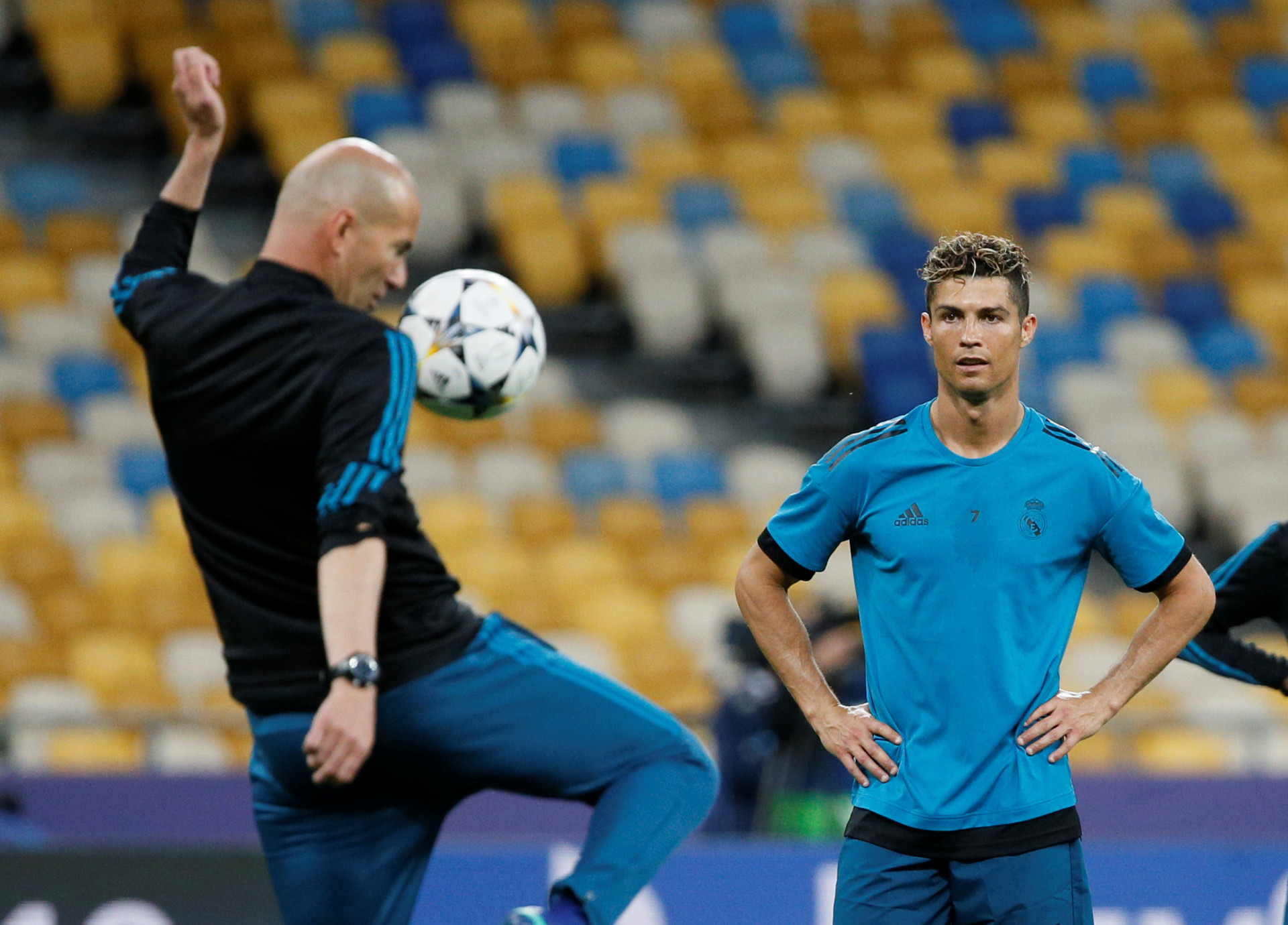 CR7 virou 'artista' nos treinos, mas Zidane não se deixou ficar