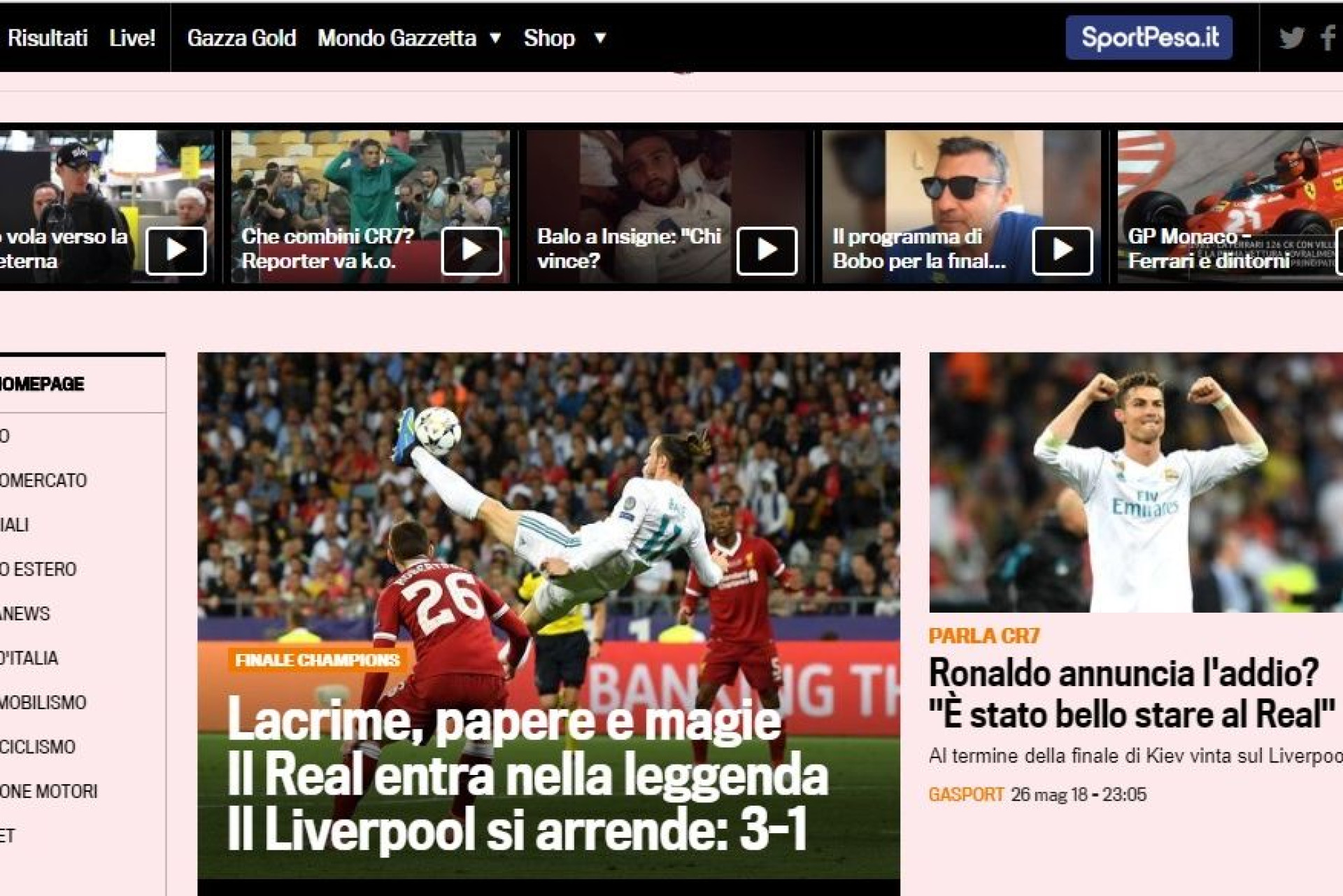 Lá por fora: CR7 'estraga' a conquista europeia do Real Madrid