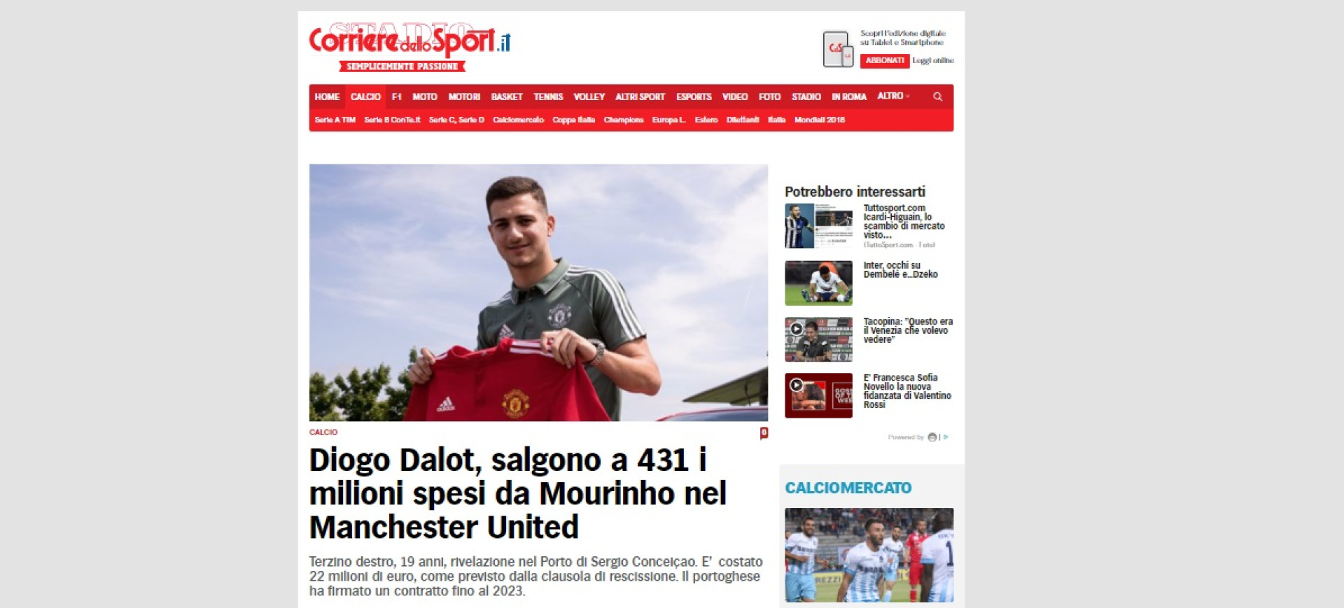 Imprensa internacional rendida ao 'menino' luso do Manchester United