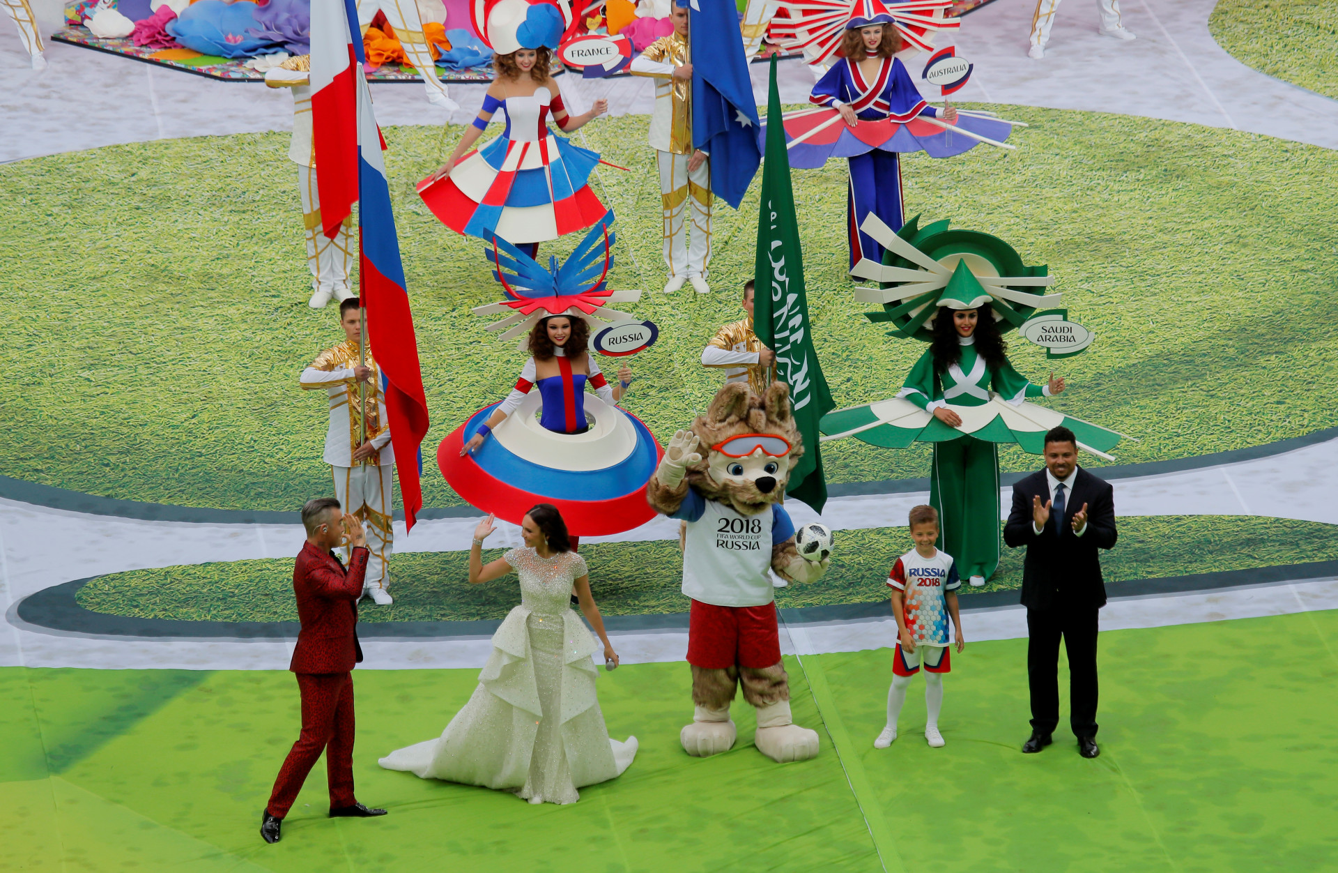 Confira os melhores momentos da cerimónia de abertura do Mundial