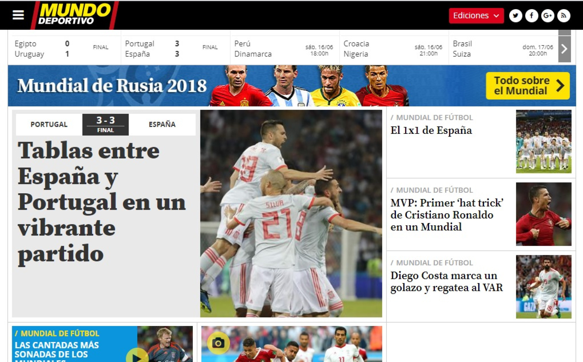 O que dizem os espanhóis: Um Ronaldo de "aço" que "vale por três"