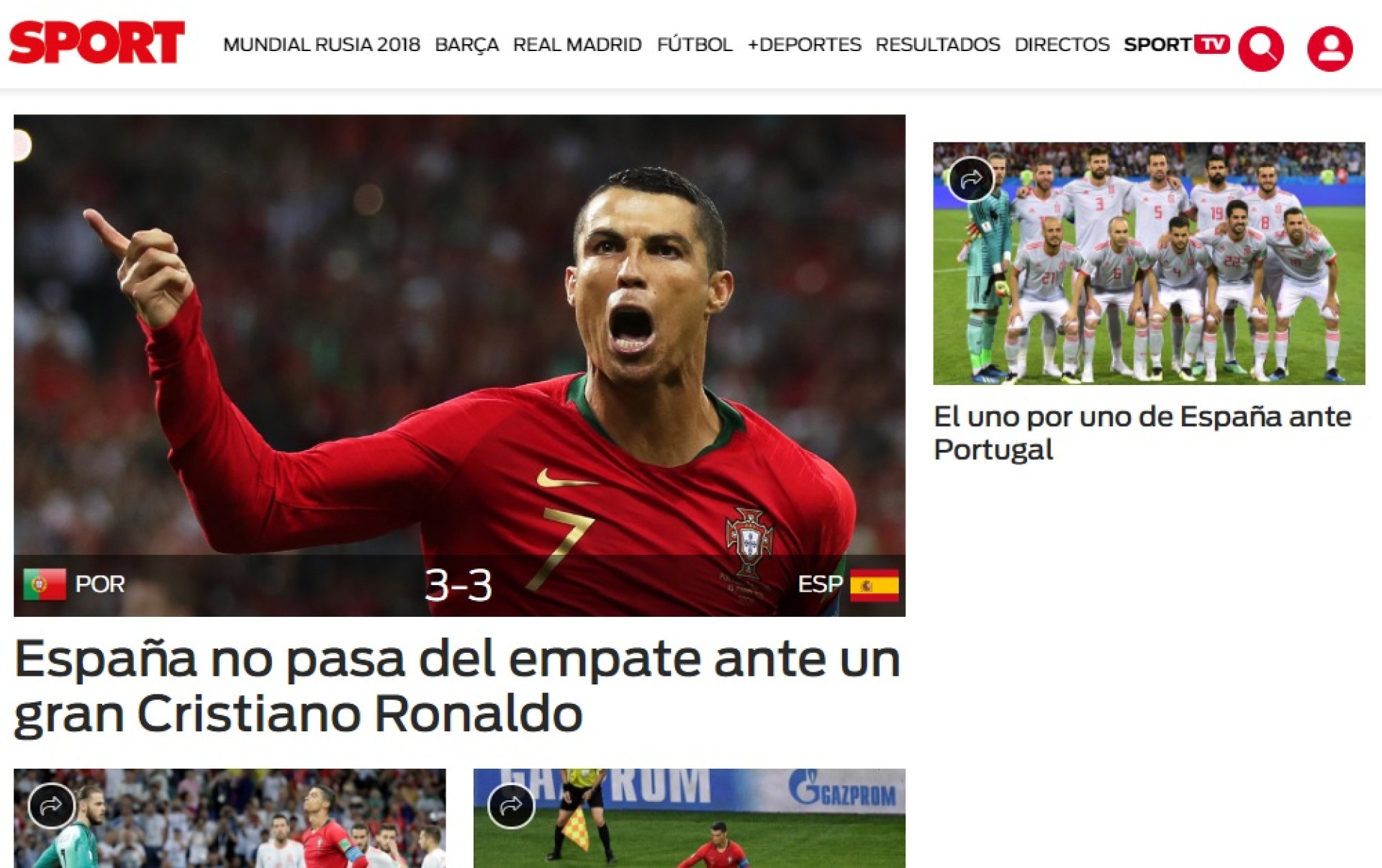 O que dizem os espanhóis: Um Ronaldo de "aço" que "vale por três"