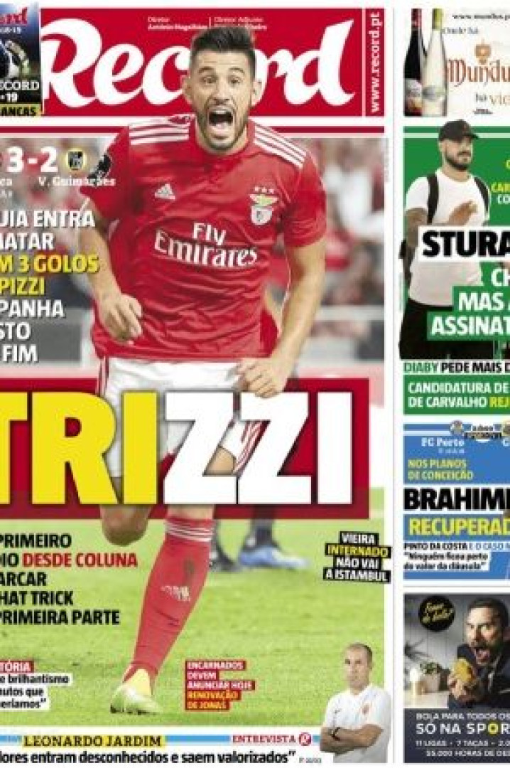 Por cá: O hat-trick de Pizzi e a estreia do 'campeão' na Liga