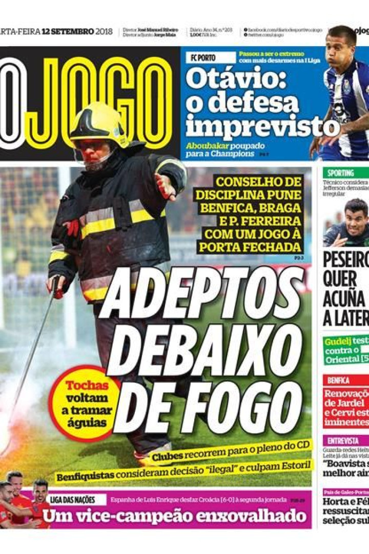 Imprensa nacional: Mais uma polémica a deixar o futebol... num 'inferno'
