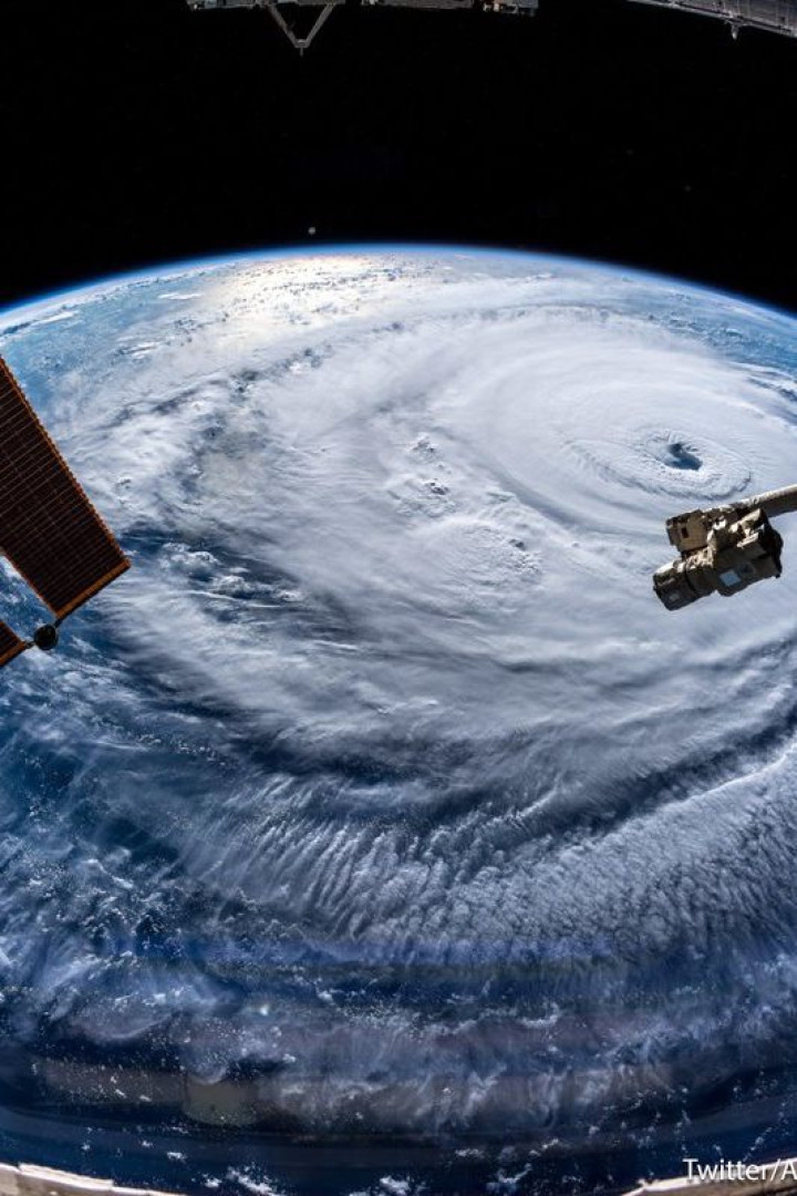 Estação Espacial capta imagens aterradoras do furacão Florence