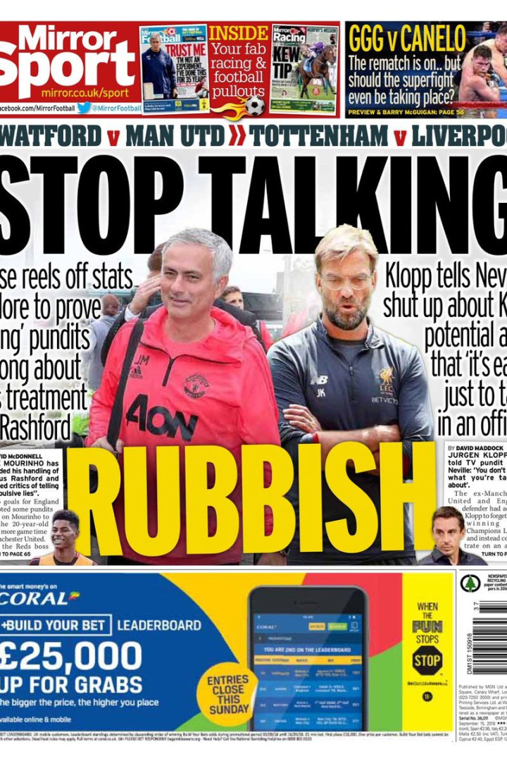 Lá fora: O 'super sábado' e a resposta de Mourinho aos "obcecados"