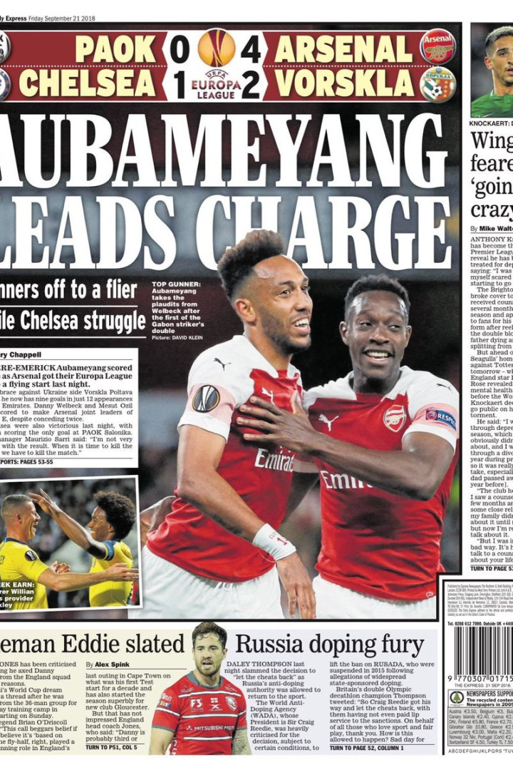 Imprensa internacional: Arsenal em festa e Barça como 'espião'