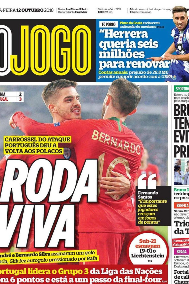 O show de Portugal, a exigência de Herrera e a prioridade Salvio