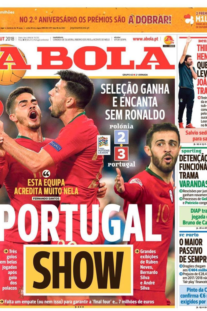 O show de Portugal, a exigência de Herrera e a prioridade Salvio