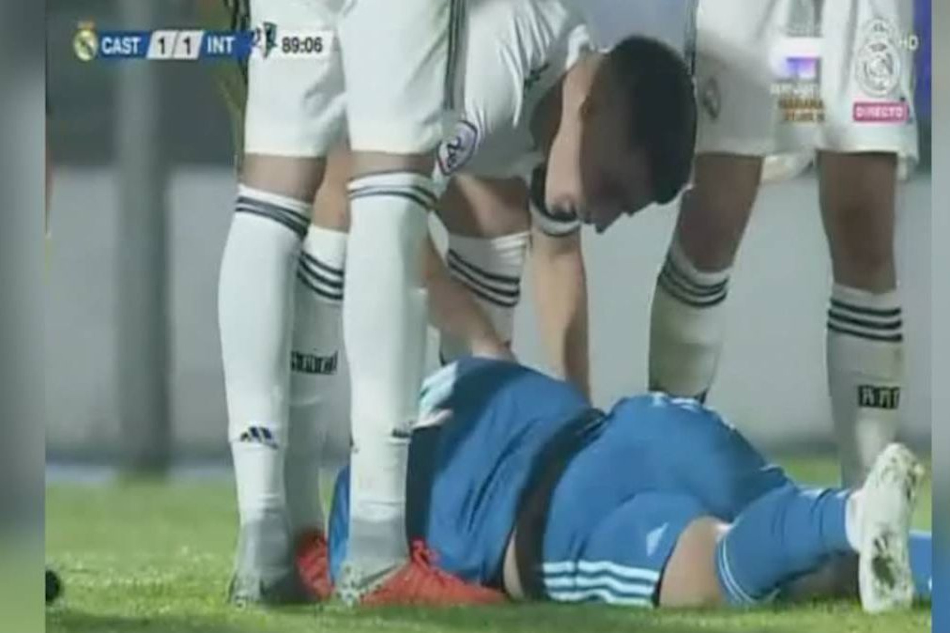Enorme susto: Filho de Zidane caiu e bateu com a cabeça no relvado