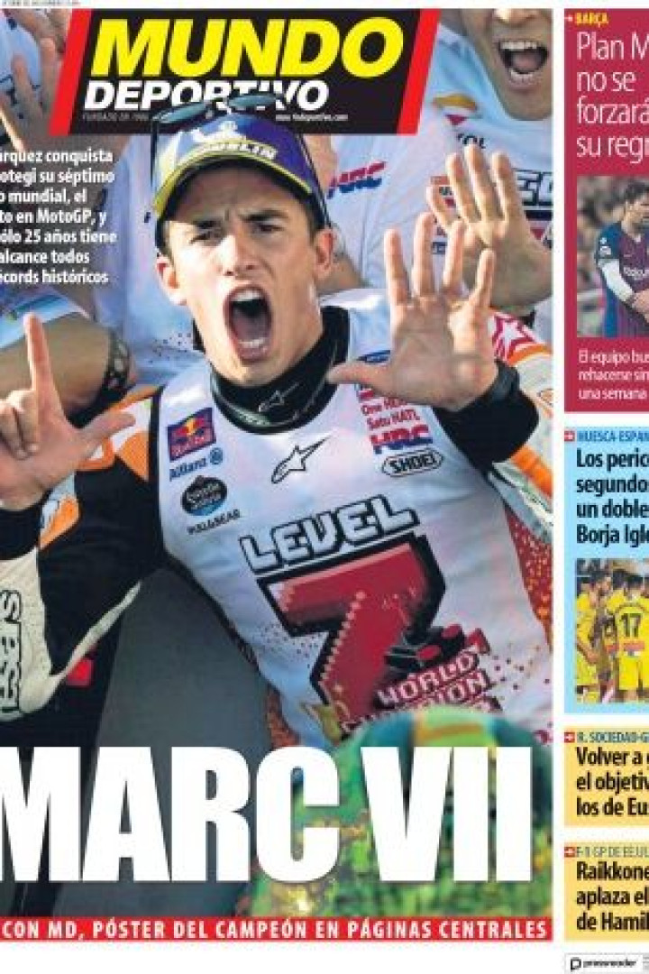 Lá fora: Os 'parabéns' para Marc Márquez e o futuro de Lopetegui