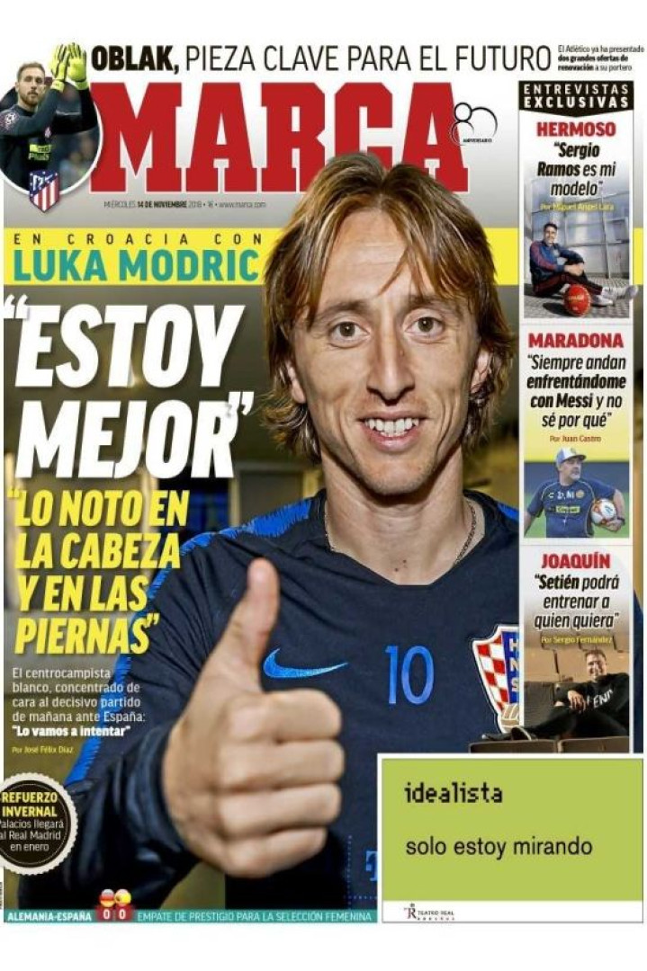 Imprensa internacional: Modric no topo do mundo e Barça no mercado