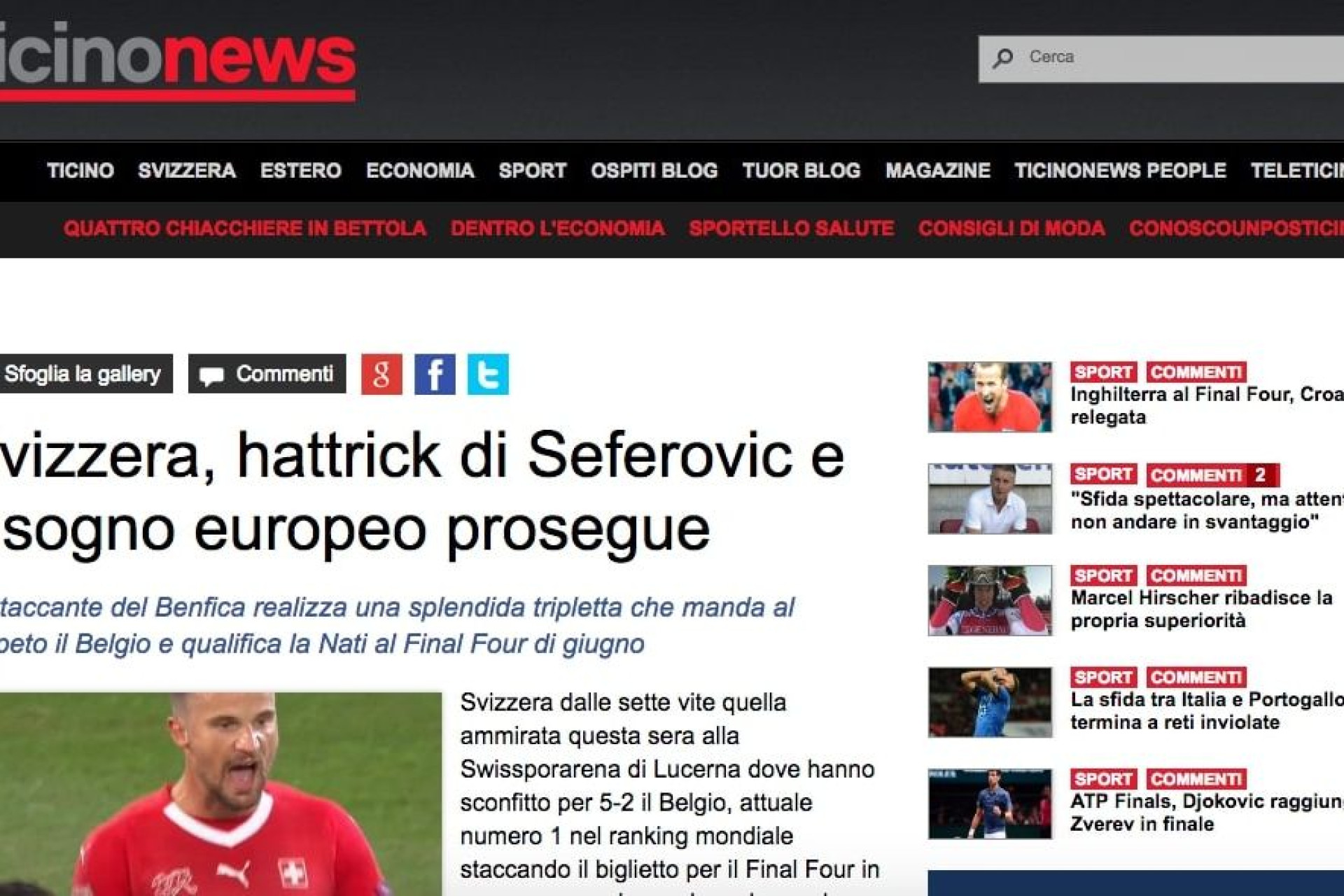 Seferovic é o pior 'diabo' dos belgas e está nas bocas do mundo