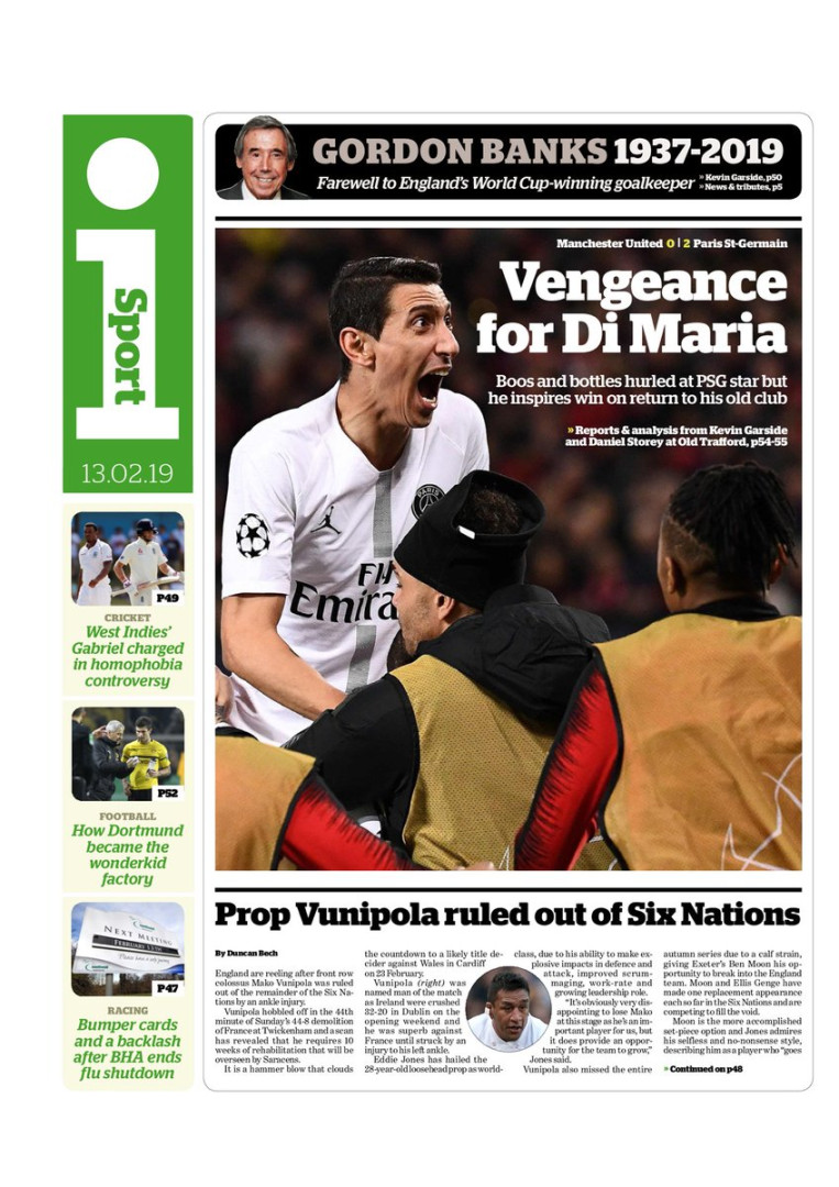 Lá fora: A "vingança de Di María" numa "lição de francês" em Old Trafford