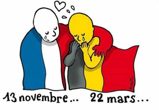 O mundo está solidário com a Bélgica